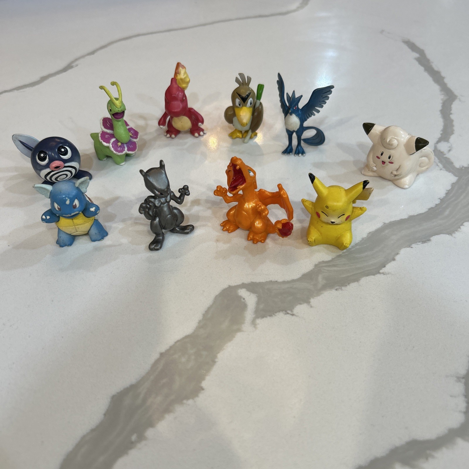 Vintage TOMY Pokémon Figure Lot of 10 1999 2000 Charizard & Mewtwo rare
