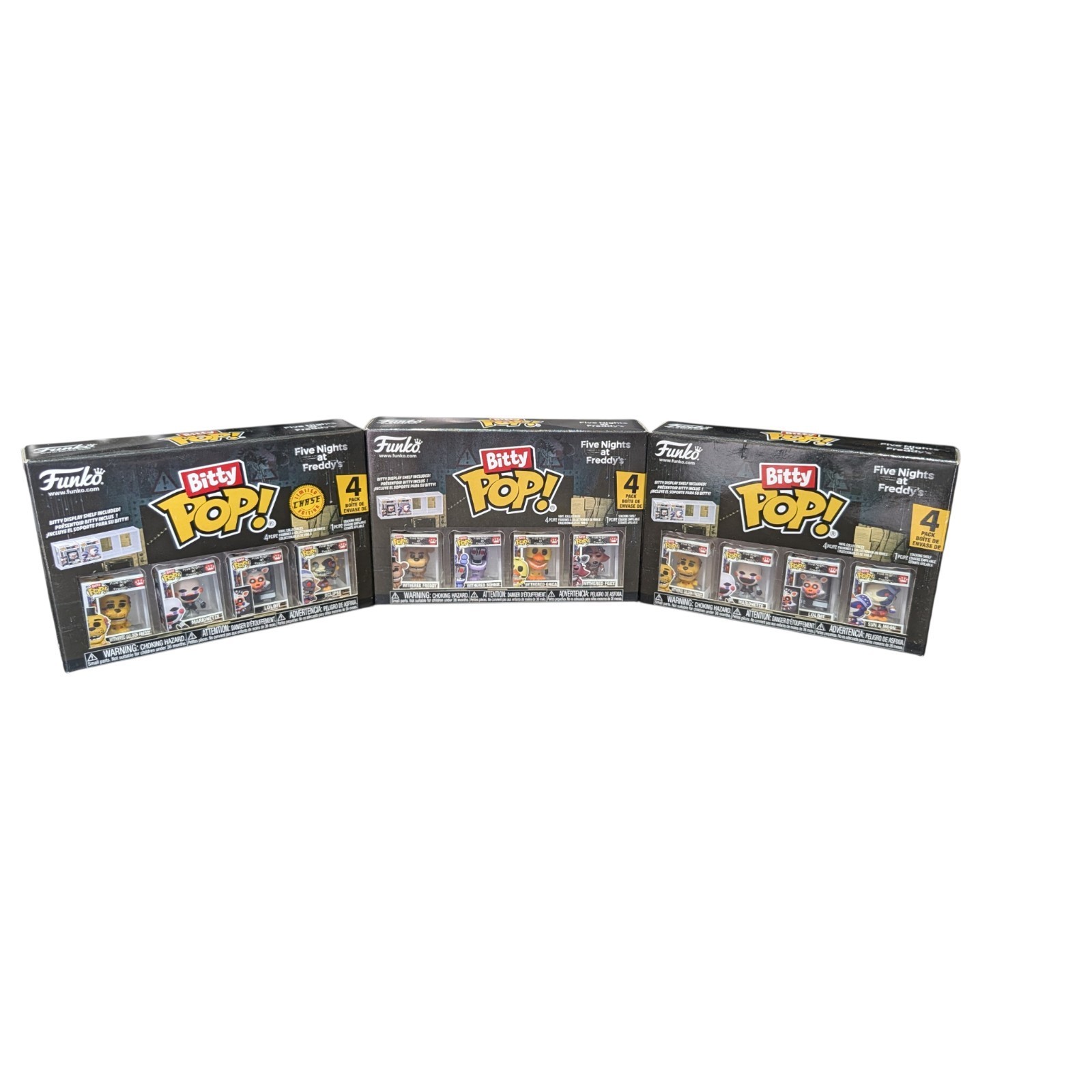 Bitty Pop: Five Nights at Freddy's COMPLETE Set- 3 Packs -12 Fig-Chase Rare 🎠Bitty Pop: Five Nights at Freddy's COMPLETE Set- 3 Packs -12 Fig-Chase Rare ðŸŽ