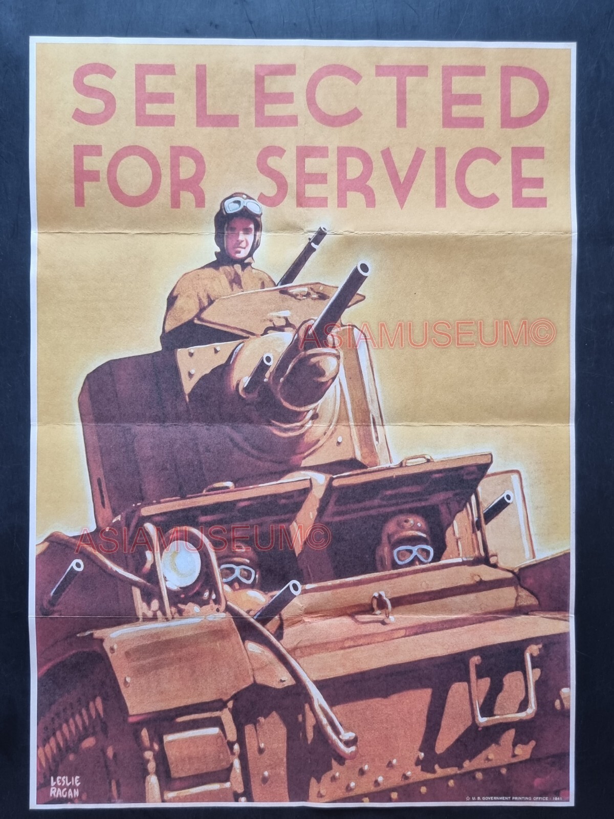 1941 WW2 USA AMERICA SERVICE TANK ARMY SOLDIER WAR TROOPS PROPAGANDA POSTER 828 1941 WW2 USA AMERICA SERVICE TANK ARMY SOLDIER WAR TROOPS PROPAGANDA POSTER 828