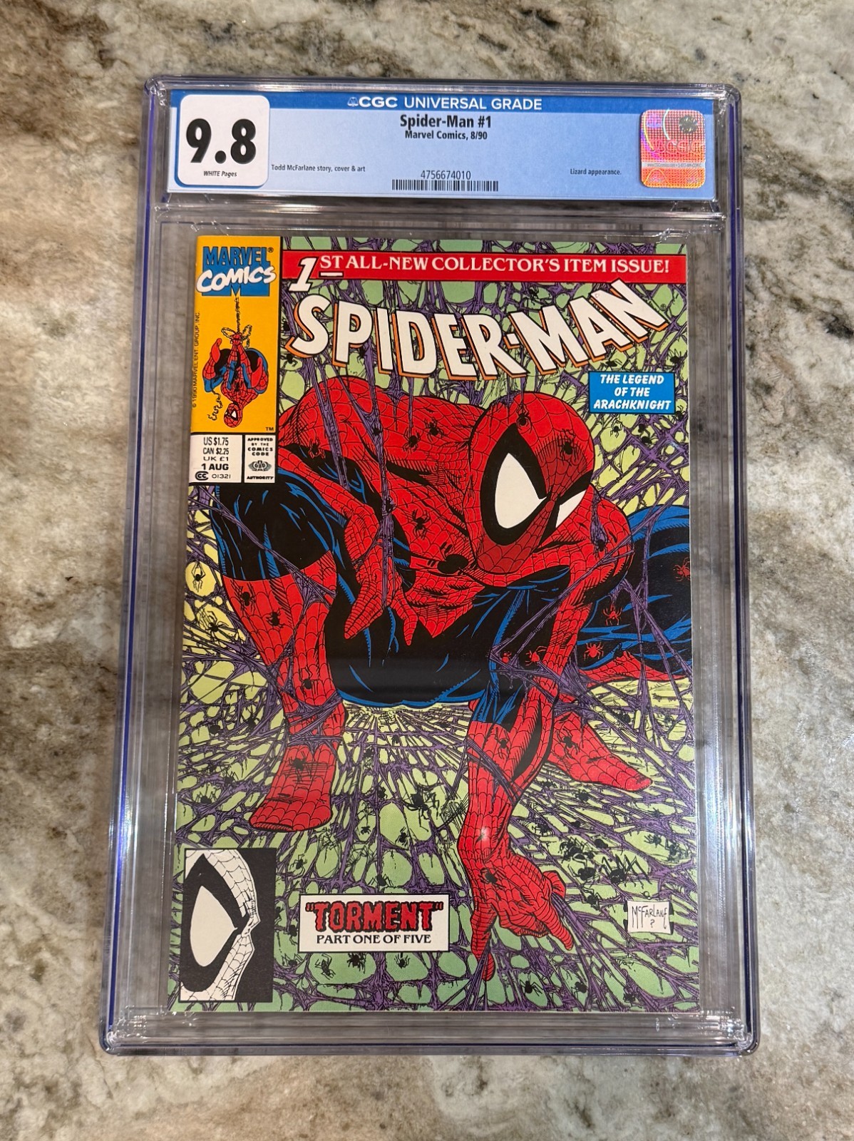 Spider-Man #1 Marvel 1990 CGC 9.8 NM/MT White Pages