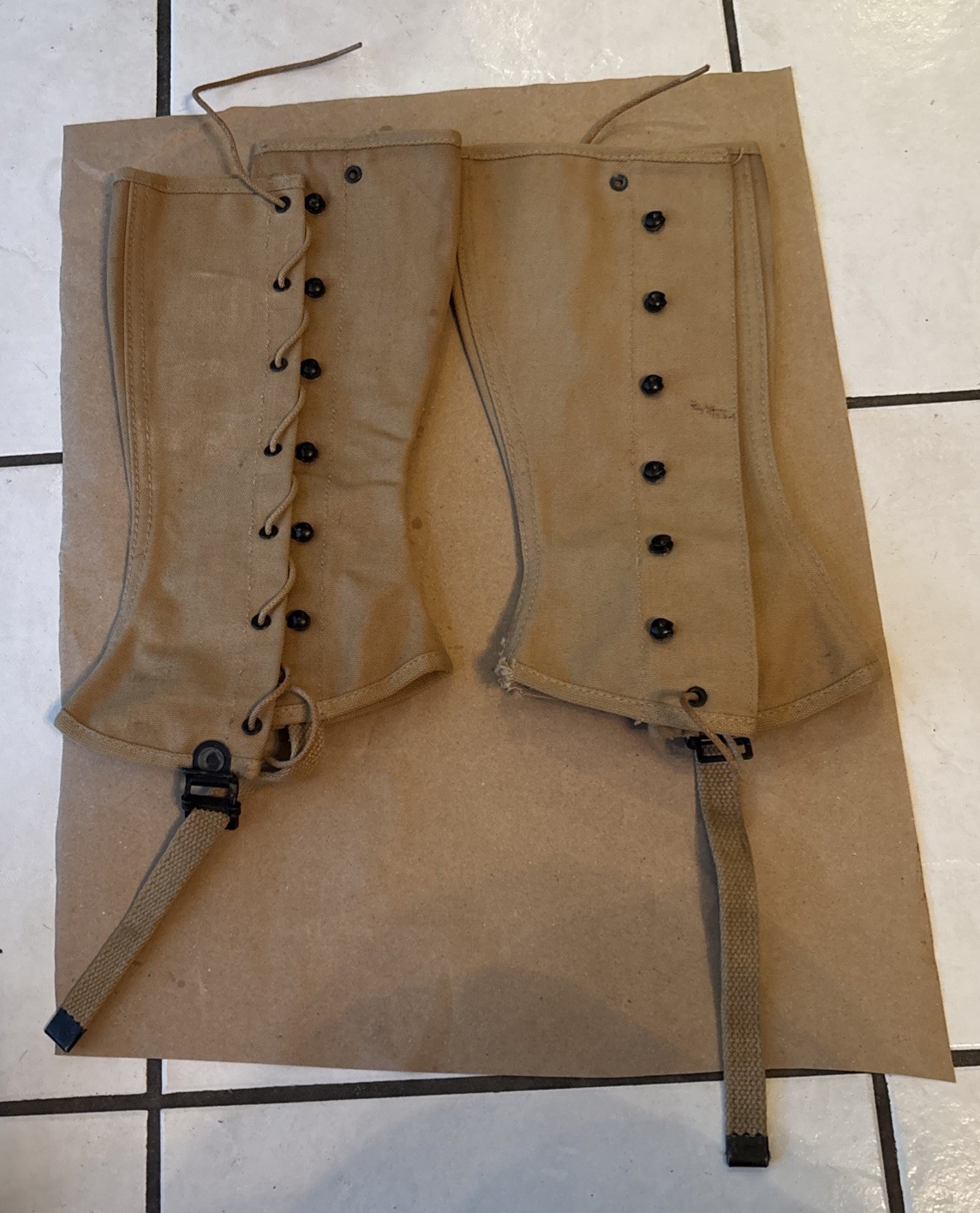 ORIGINAL WWI US ARMY INFANTRY 1943 COMBAT FIELD LEGGINGS- SIZE 4 ORIGINAL WWI US ARMY INFANTRY 1943 COMBAT FIELD LEGGINGS- SIZE 4