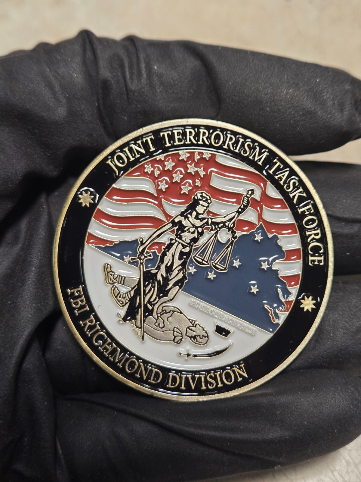 FBI Richmond Division Joint Terrorism Task Force Challeng Coin FBI Richmond Division Joint Terrorism Task Force Challeng Coin