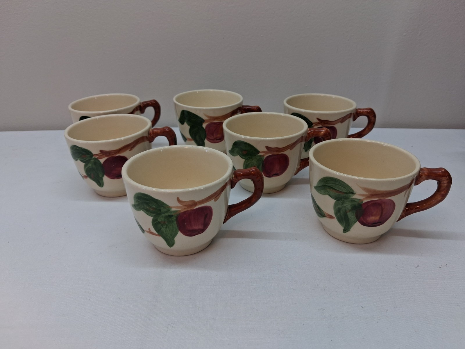7 Vintage Franciscan Apple Coffee Cups 2.75" tall England 7 Vintage Franciscan Apple Coffee Cups 2.75" tall England