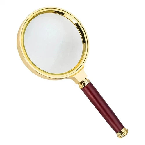 Vintage Magnifying Glass 10X Wood Antique Brass Handheld Magnifier Vintage Magnifying Glass 10X Wood Antique Brass Handheld Magnifier