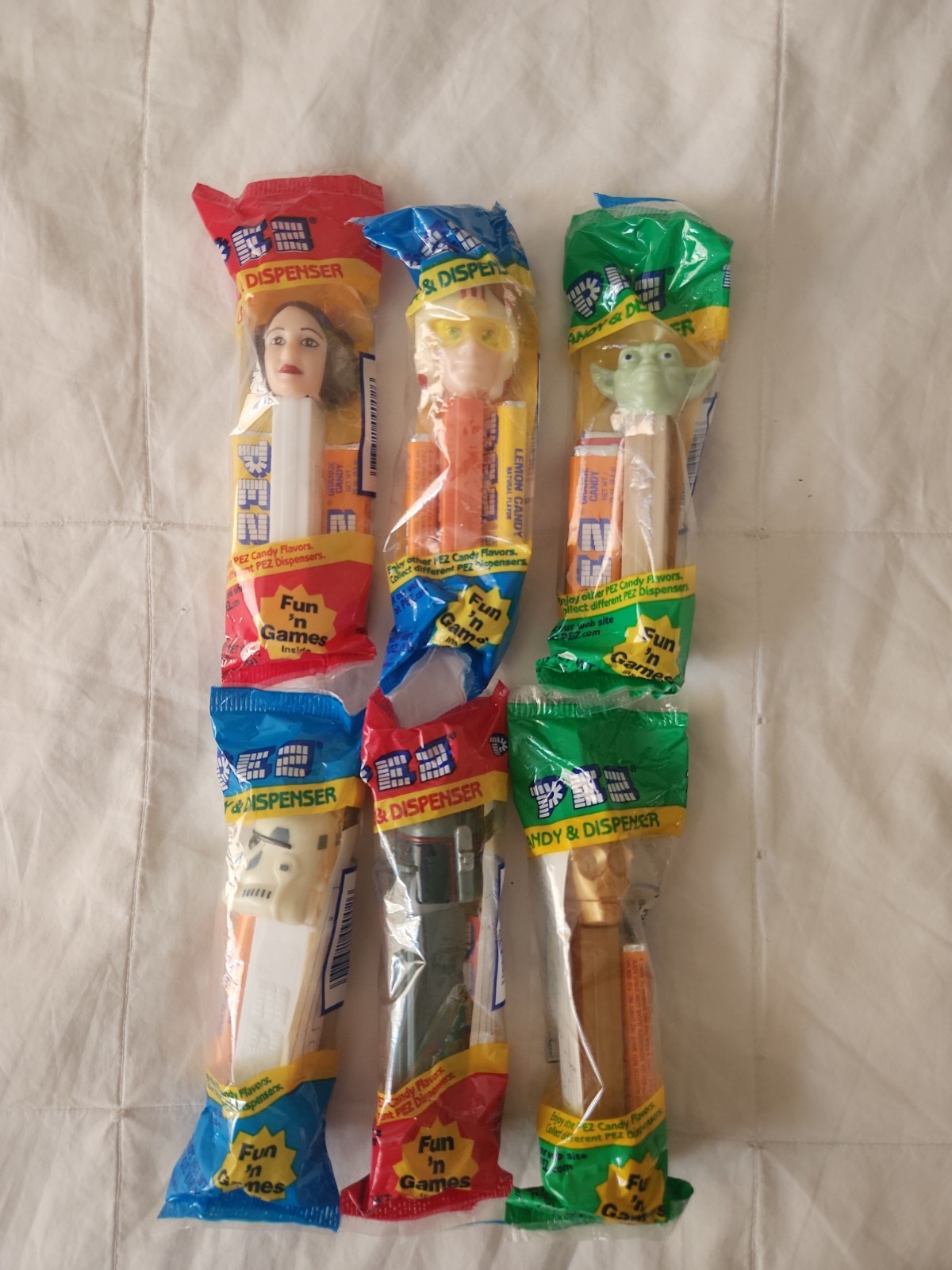 6 Vintage Star Wars PEZ 100% SEALED MINT CONDITION 6 Vintage Star Wars PEZ 100% SEALED MINT CONDITION