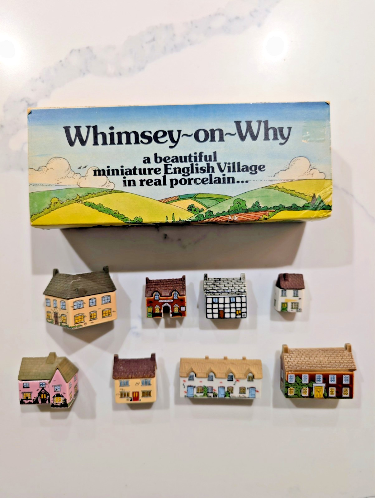 WADE WHIMSEY ON WHY SET 3, 1982 WITH ORGINAL BOX, 8 BUILDINGS