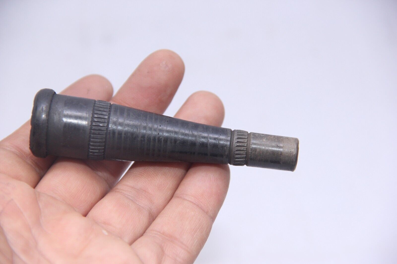 Vintage Indian Handcrafted Black Billiard Metallic Clay Pipe Vintage Indian Handcrafted Black Billiard Metallic Clay Pipe