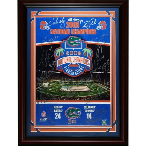 2008 Florida Gators National Champions Team Autographed (BCS in Silver) Deluxe F 2008 Florida Gators National Champions Team Autographed (BCS in Silver) Deluxe F
