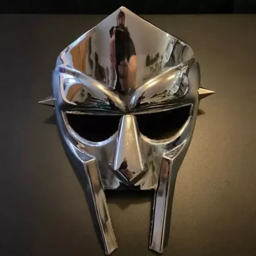 Antique MF Doom Mask Mad-villain Steel Face Armor Medieval Hand-Forged Gift Antique MF Doom Mask Mad-villain Steel Face Armor Medieval Hand-Forged Gift