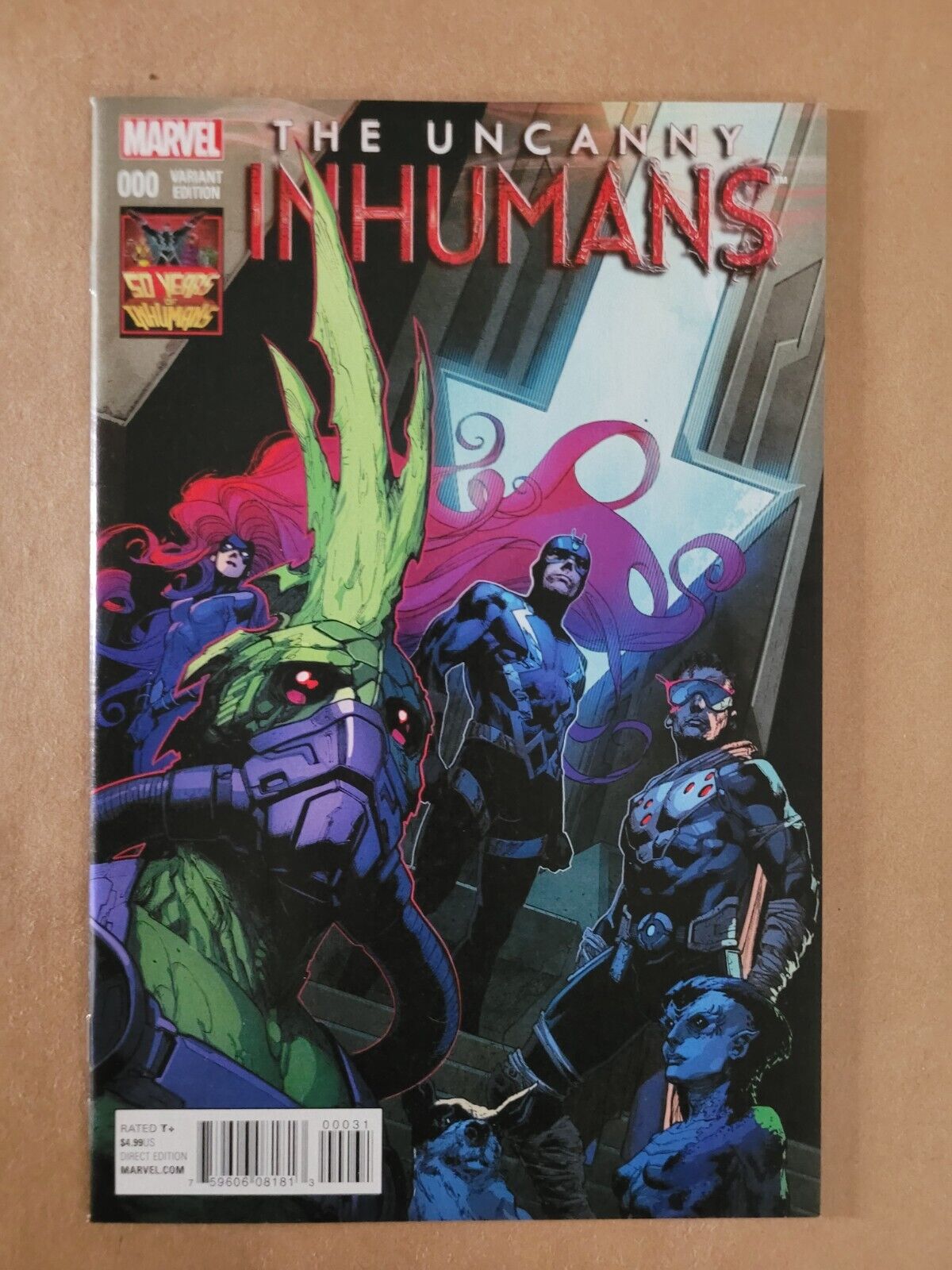 Uncanny Inhumans 0C Jun 2015 50 Years Variant 1:50 High-Grade Marvel NM-