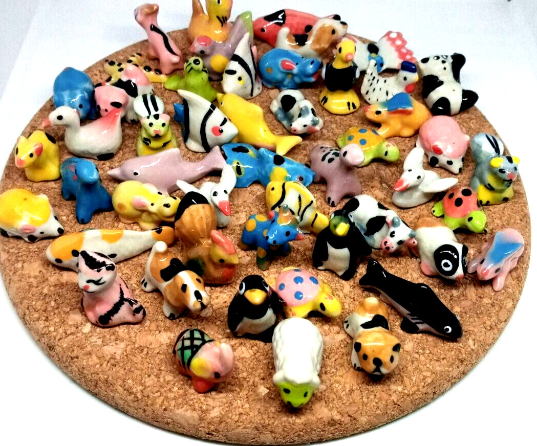 Miniature Dollhouse Ceramic Animals Hand Panted Statue Collectibles Lot 50 Pcs/F Miniature Dollhouse Ceramic Animals Hand Panted Statue Collectibles Lot 50 Pcs/F