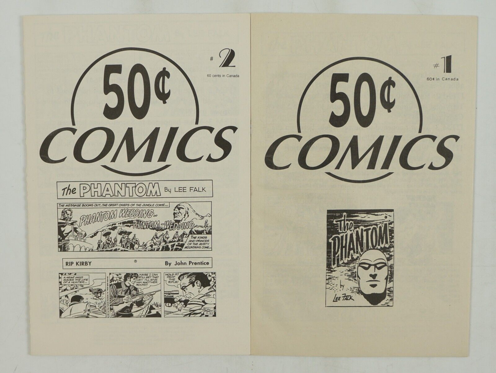 50 Cent Comics #1-2 VF/NM complete series - Lee Falk\'s the Phantom reprints 1994