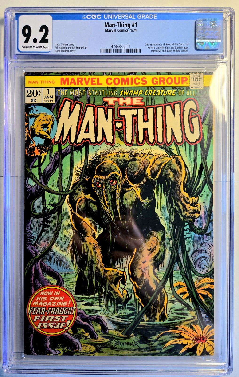 Man-Thing #1 CGC 9.2 1974 Man-Thing #1 CGC 9.2 1974