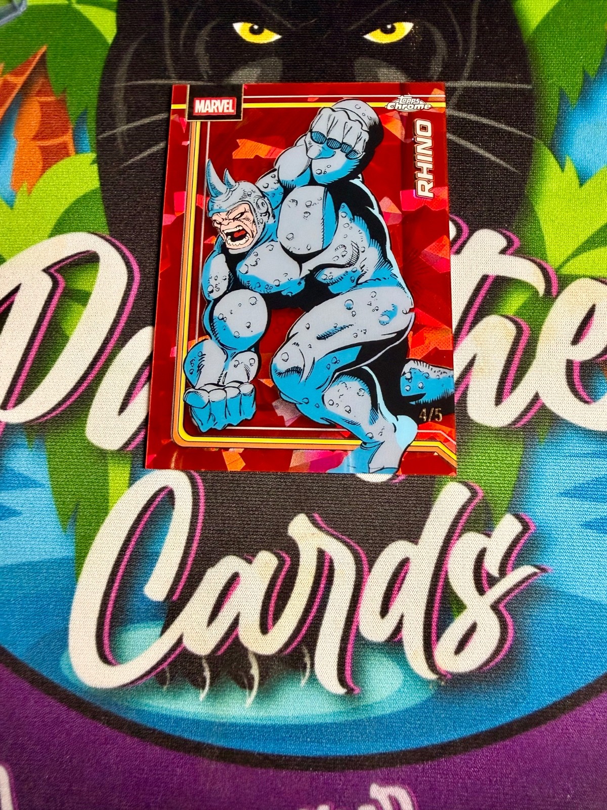 2026 Topps Chrome Marvel Sapphire RHINO Red /5 SSP Spider-Man Villain 2026 Topps Chrome Marvel Sapphire RHINO Red /5 SSP Spider-Man Villain