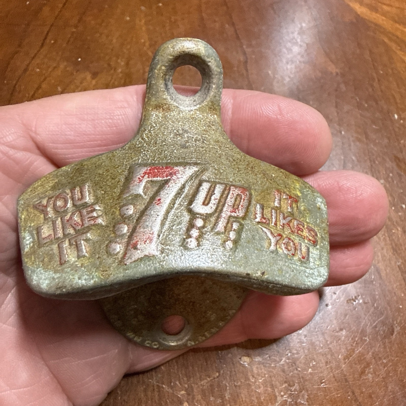 Vintage 7 UP Bottle Opener Starr X Cooler “You Like It It Likes You” 7up Soda Vintage 7 UP Bottle Opener Starr X Cooler “You Like It It Likes You” 7up Soda