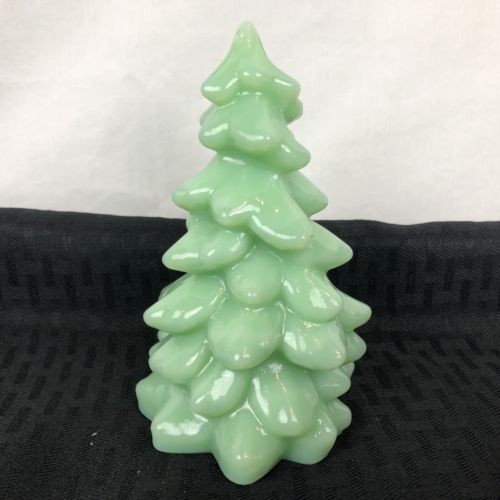 Mosser Glass USA Collectible Glass Christmas Tree Jadeite Green 5.5 inch New Mosser Glass USA Collectible Glass Christmas Tree Jadeite Green 5.5 inch New