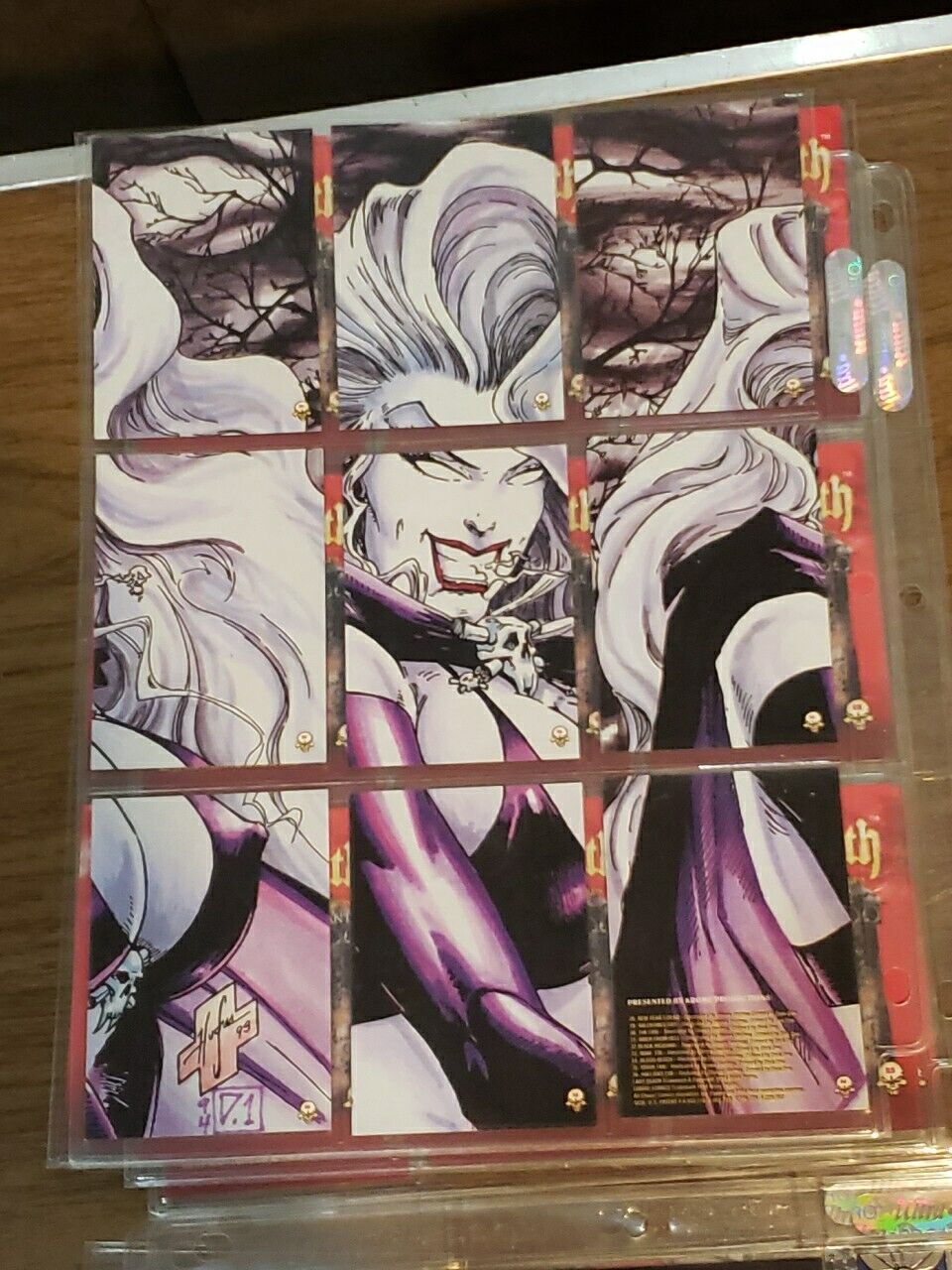 1994 Lady Death Chromium Trading Cards 1-100 Set Mint In Binder Pages + Wrapper 