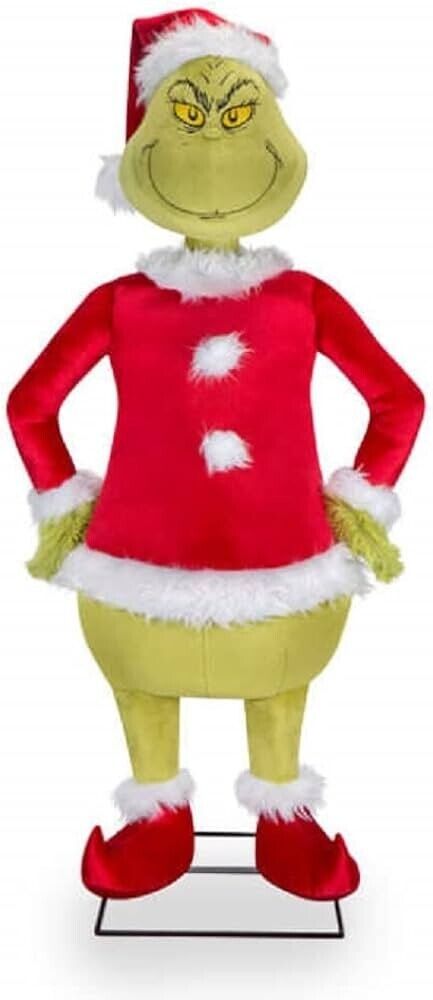 Gemmy Animated The Grinch Christmas Decor Life Size 4Ft Dances Speaks Sings
