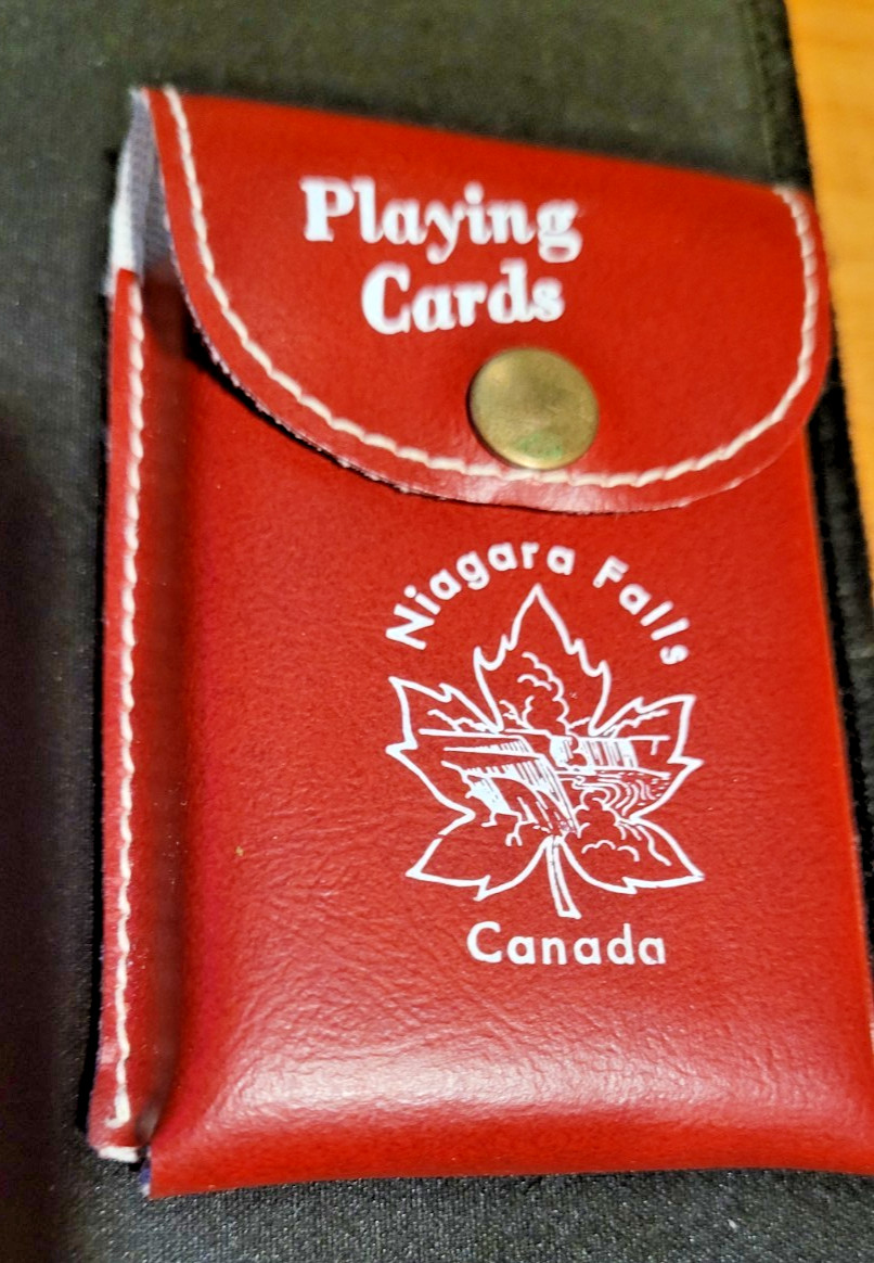Vintage Niagara Falls Canada Playing Cards Holder Case Souvenir Vintage Niagara Falls Canada Playing Cards Holder Case Souvenir
