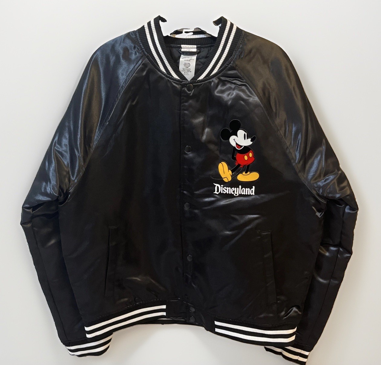 Disneyland Retro Mickey Mouse Bomber Letterman Jacket Black Size XL Disney Parks Disneyland Retro Mickey Mouse Bomber Letterman Jacket Black Size XL Disney Parks