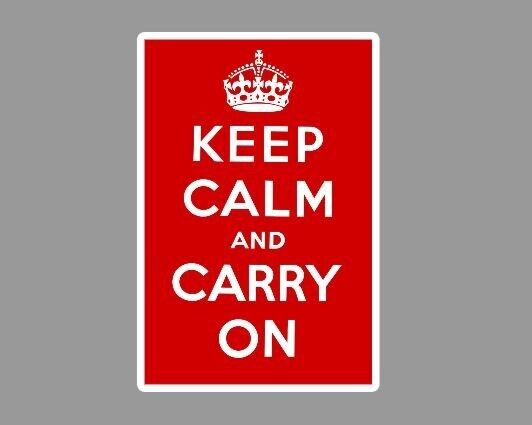 Keep Calm and Carry On Sign Die Cut Glossy Fridge Magnet