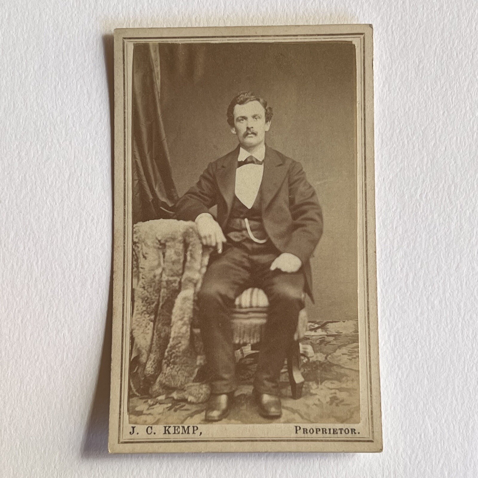 Antique CDV Photograph Dapper Man Mustache Great Flying Gallery Sacramento CA Antique CDV Photograph Dapper Man Mustache Great Flying Gallery Sacramento CA