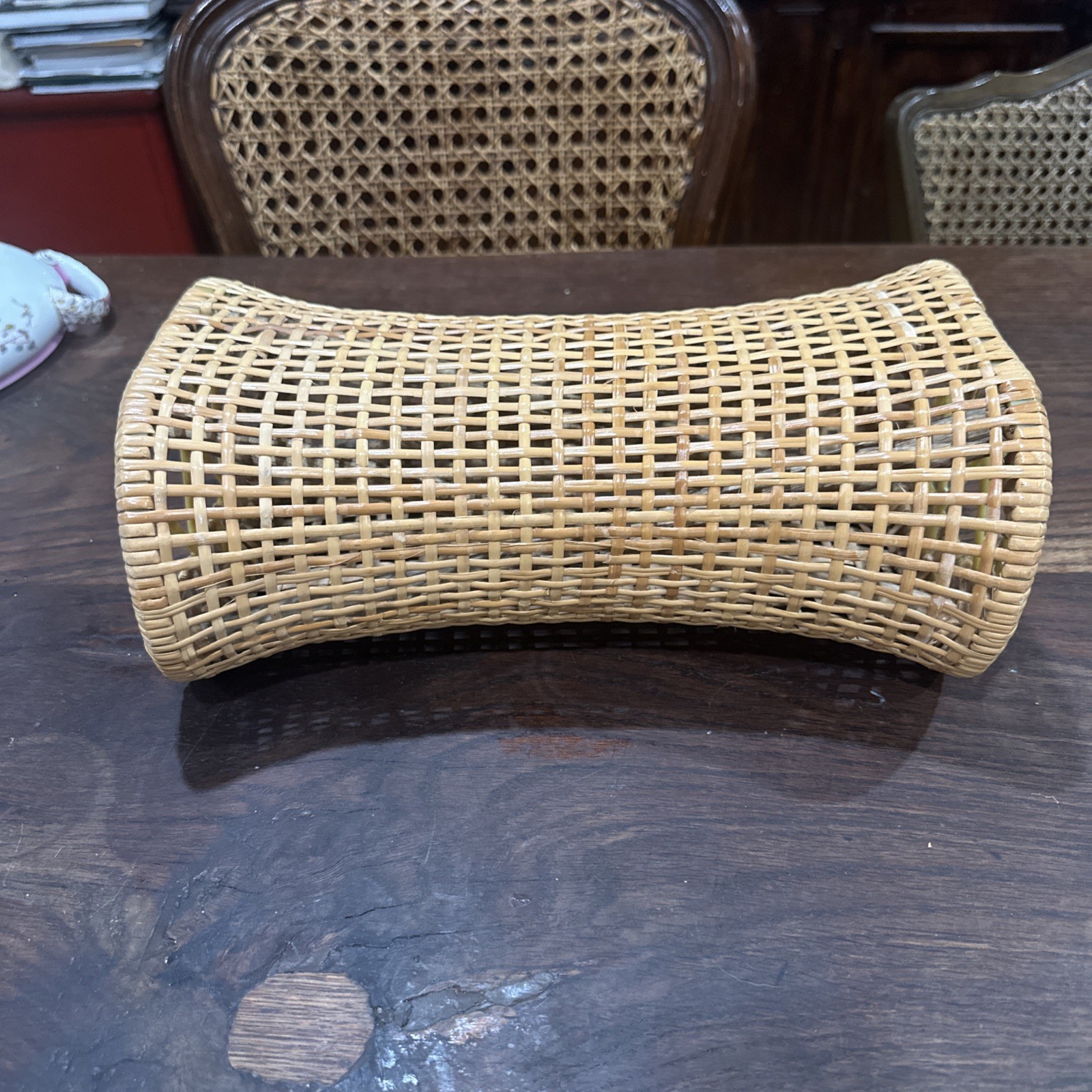 Vintage Japanese 12” Rattan Bamboo Pillow Vintage Japanese 12” Rattan Bamboo Pillow
