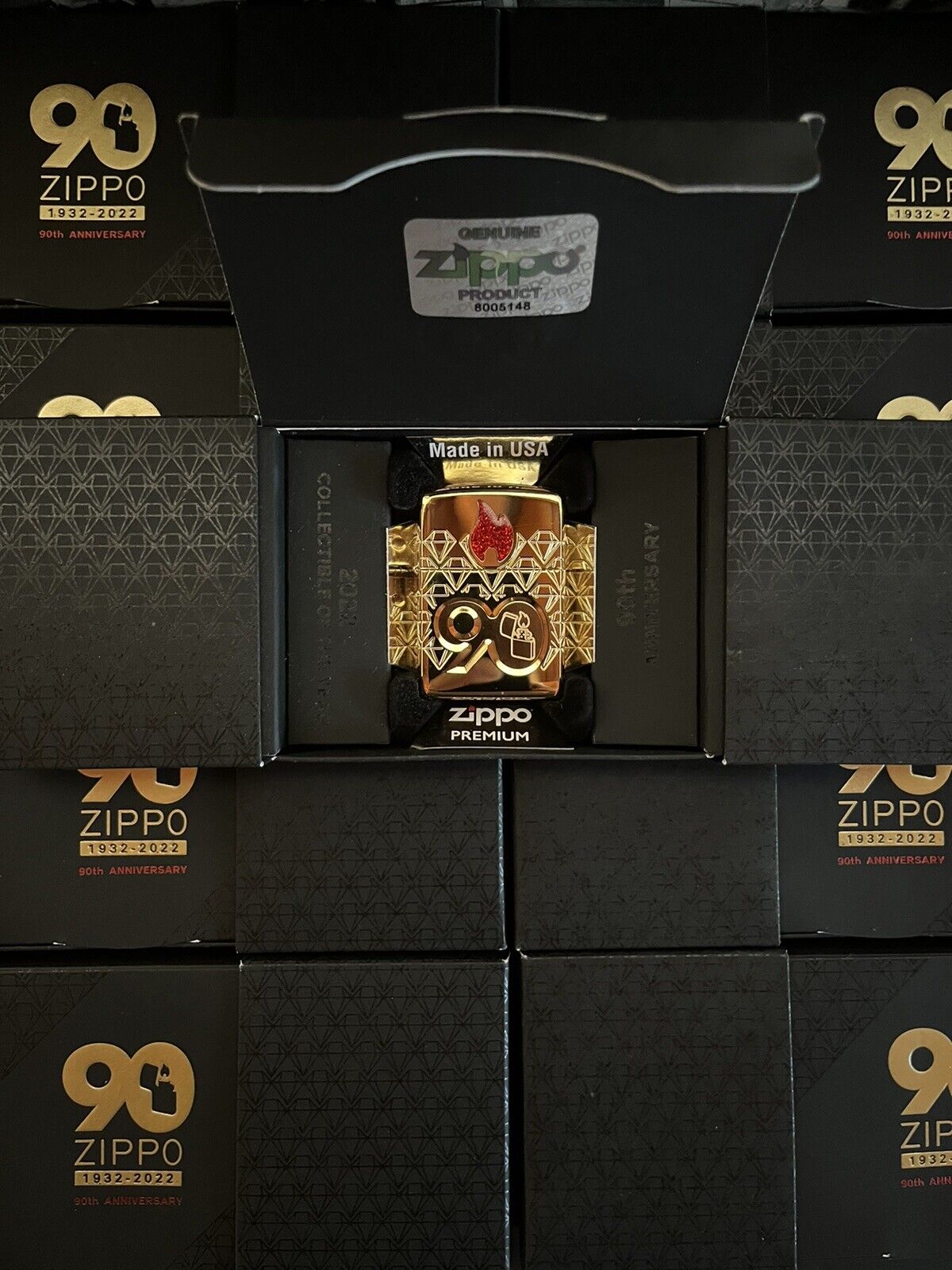 Zippo Company 90th Anniversary Model 2022 Asia Limited Edition Armor Case Rare