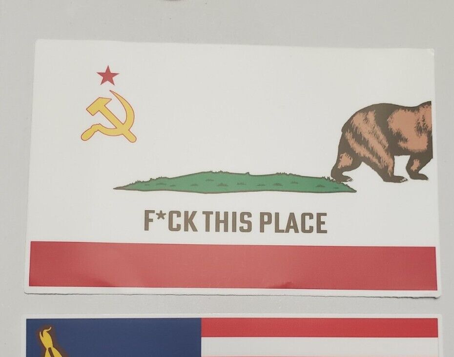 CALIFORNIA STATE FLAG STICKER 4X6\