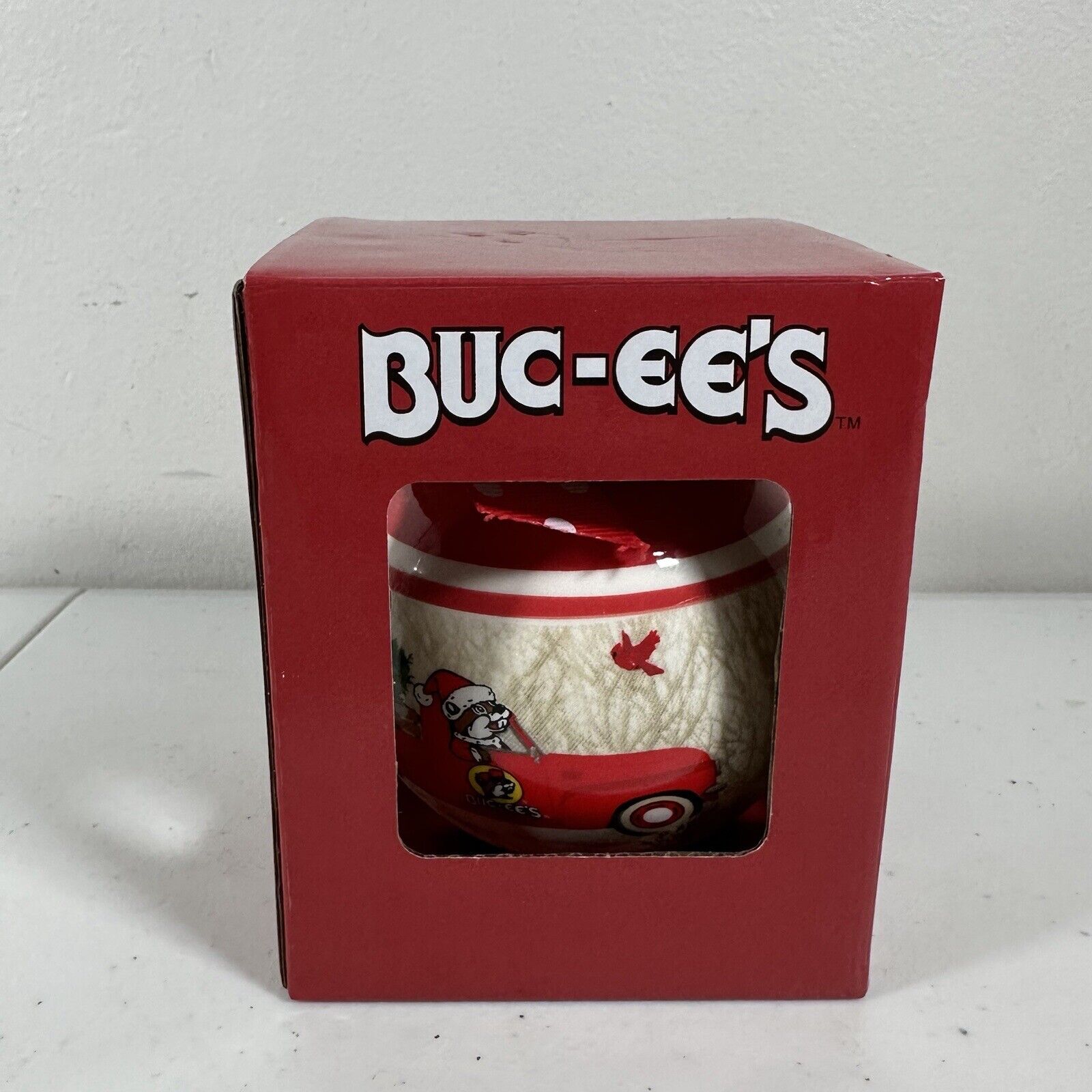 Buc-ee's Ornament Logo Beaver In Truck W/ Christmas Tree NEW Bin Box Rare