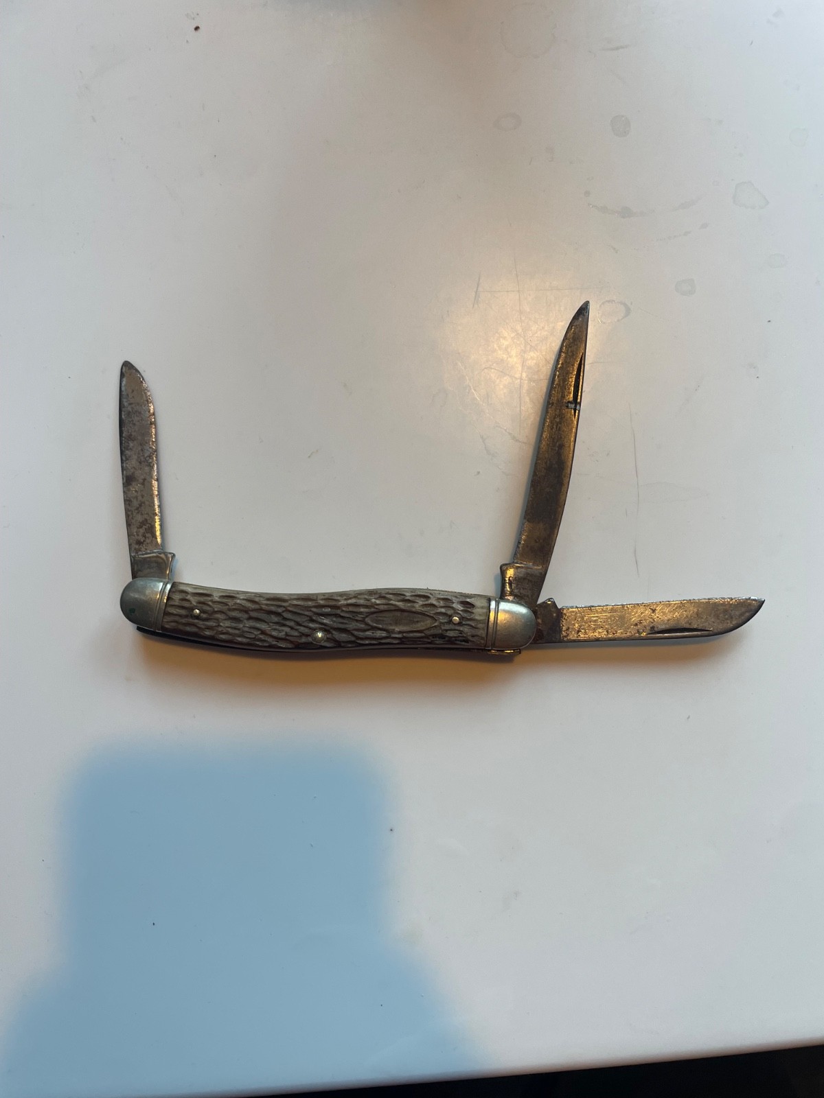 Vintage Camillus #69 Pocket Knife-USA-3 Blades- 4'' Closed, Bone Handle