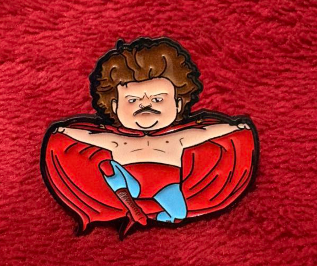 NACHO LIBRE enamel pin - Jack Black wrestling movie - NACHO LIBRE enamel pin - Jack Black wrestling movie -