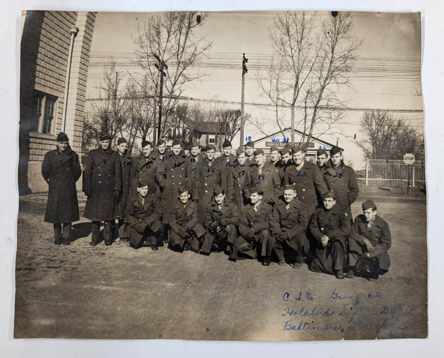 1940s WWII Military Photo Holabird Signal Depot Baltimore Maryland Army Group 62 1940s WWII Military Photo Holabird Signal Depot Baltimore Maryland Army Group 62