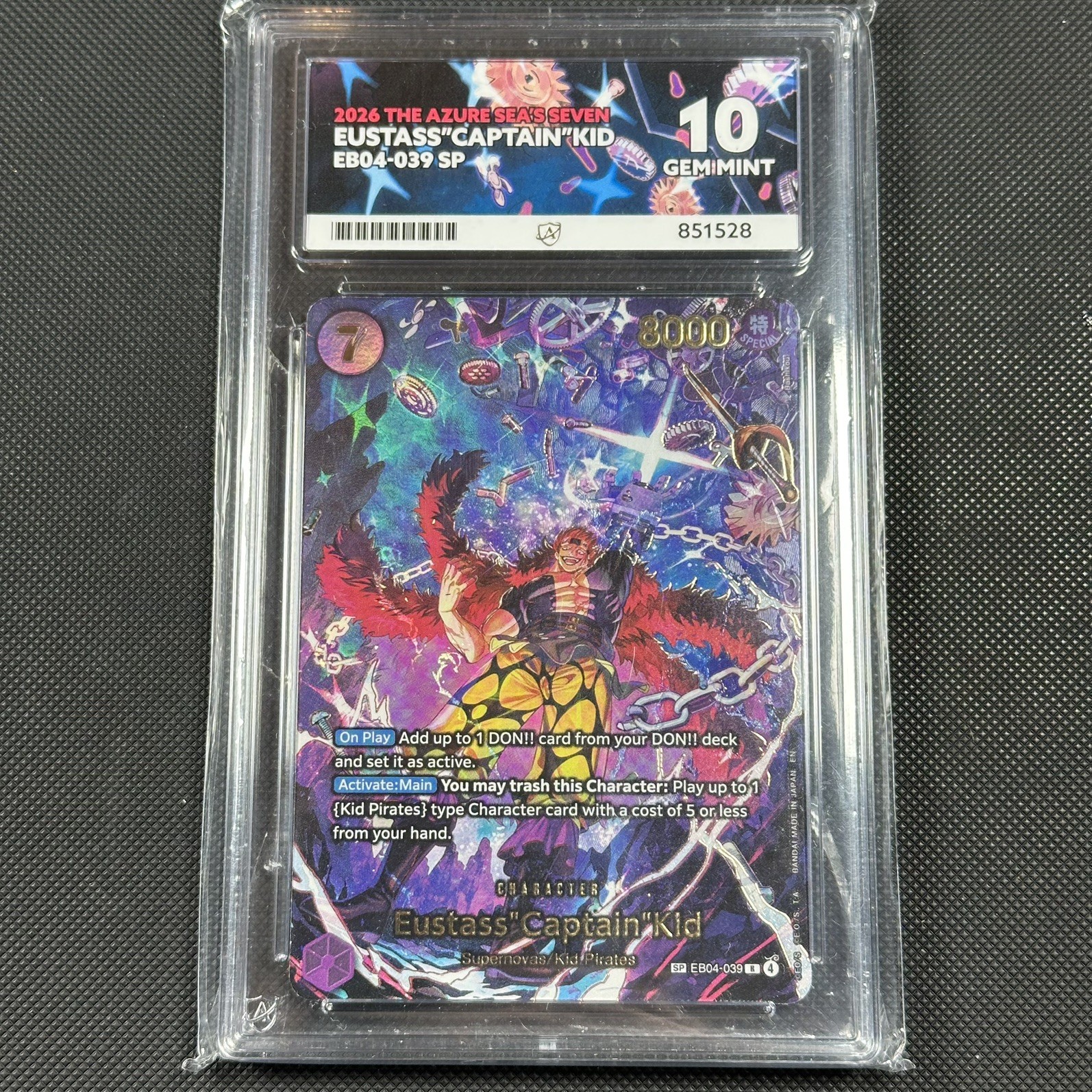 One Piece CCG Eustass Captain Kid SP EB04-039 The Azure Sea's Seven Ace 10 Card