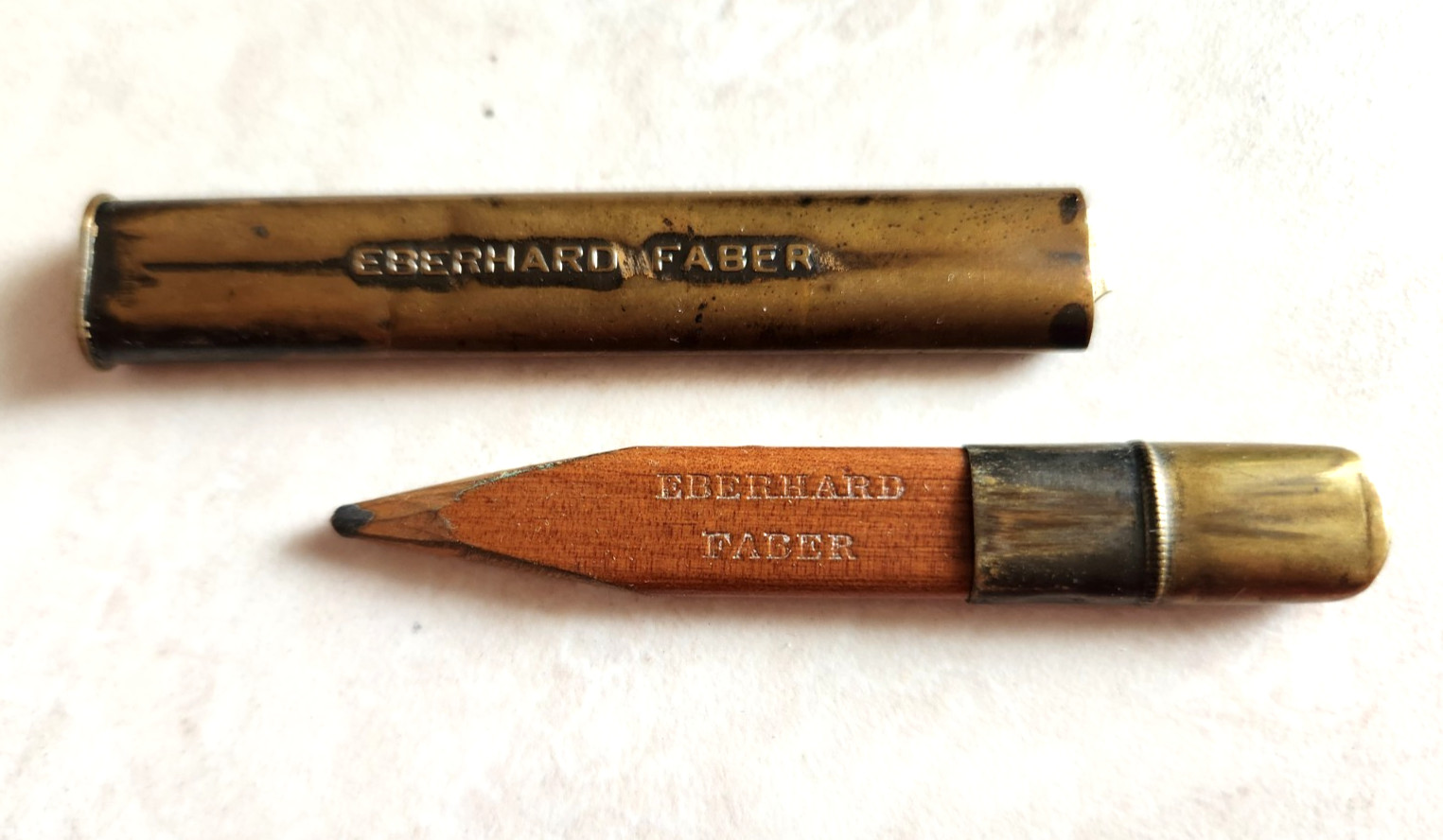 Vintage 1920s Eberhard Faber Flat Pocket Pencil With Brass Holder Vintage Vintage 1920s Eberhard Faber Flat Pocket Pencil With Brass Holder Vintage