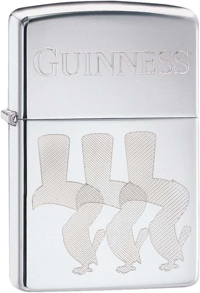 Zippo High Polish Chrome Toucan Guinness 29648 Zippo High Polish Chrome Toucan Guinness 29648