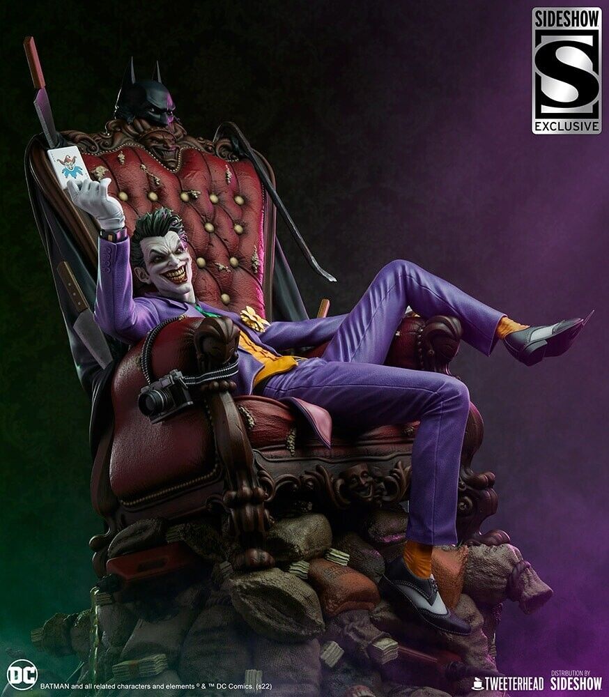 DC Joker On Throne Tweeterhead Exclusive 1/4 Scale Maquette Statue New In Stock