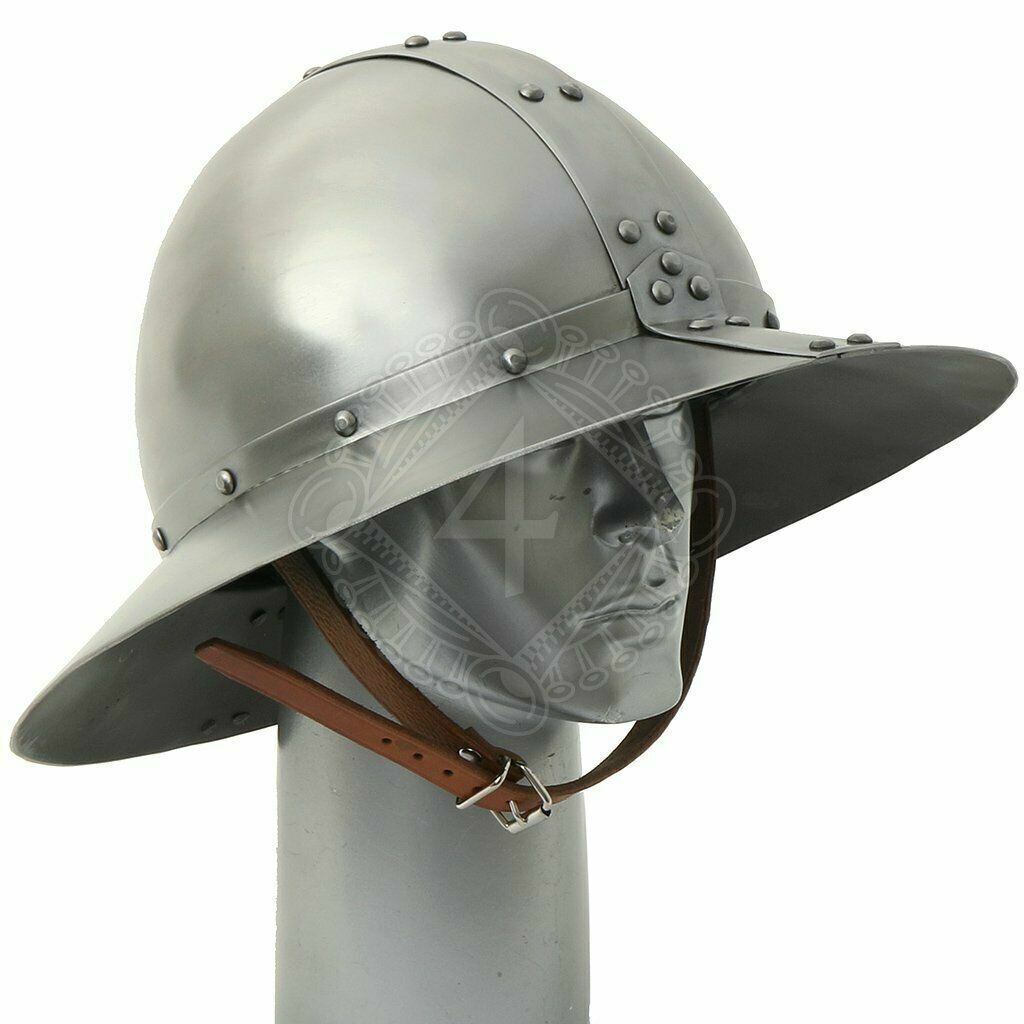 18 gauge Steel Medieval Knight Kettle hat Helmet Warrior Christmas Costume gift 18 gauge Steel Medieval Knight Kettle hat Helmet Warrior Christmas Costume gift