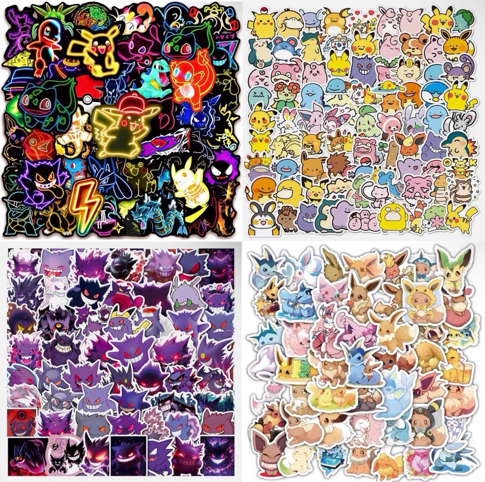 210 Pokemon Stickers Graffiti Set Ditto Eyes Set Gengar Set Eevee & Eeveelutions 210 Pokemon Stickers Graffiti Set Ditto Eyes Set Gengar Set Eevee & Eeveelutions