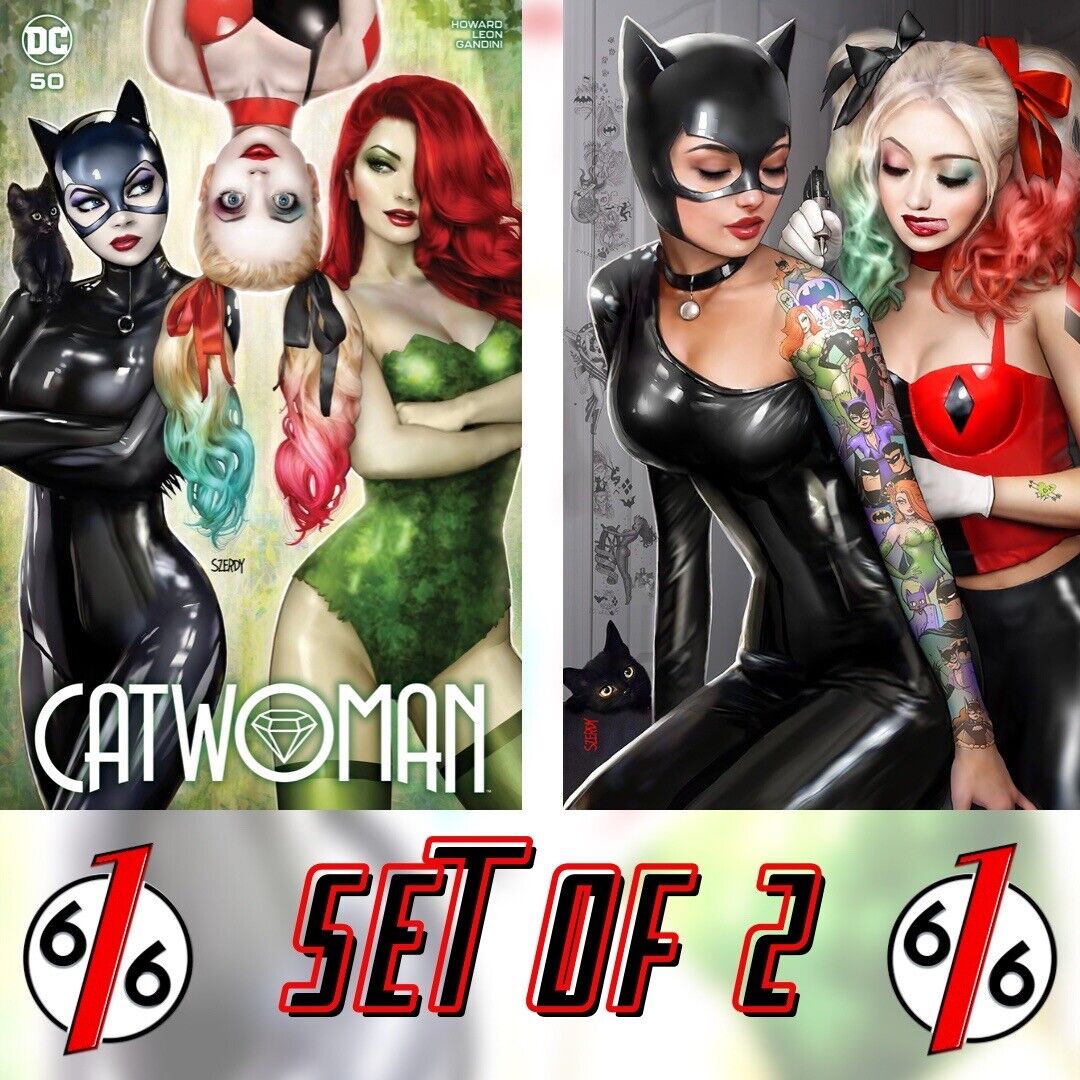 🚨🔥 CATWOMAN #50 SZERDY 616 Trade Dress & Tattoo Virgin Variant Set