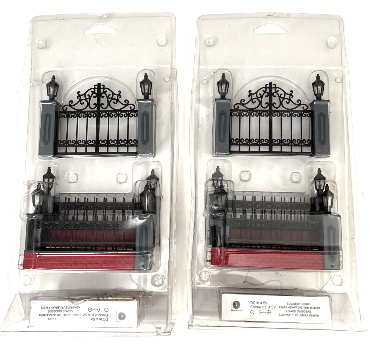 Lemax Spooky Village Lighted Gate & Fence Halloween Village Accessories Lemax Spooky Village Lighted Gate & Fence Halloween Village Accessories