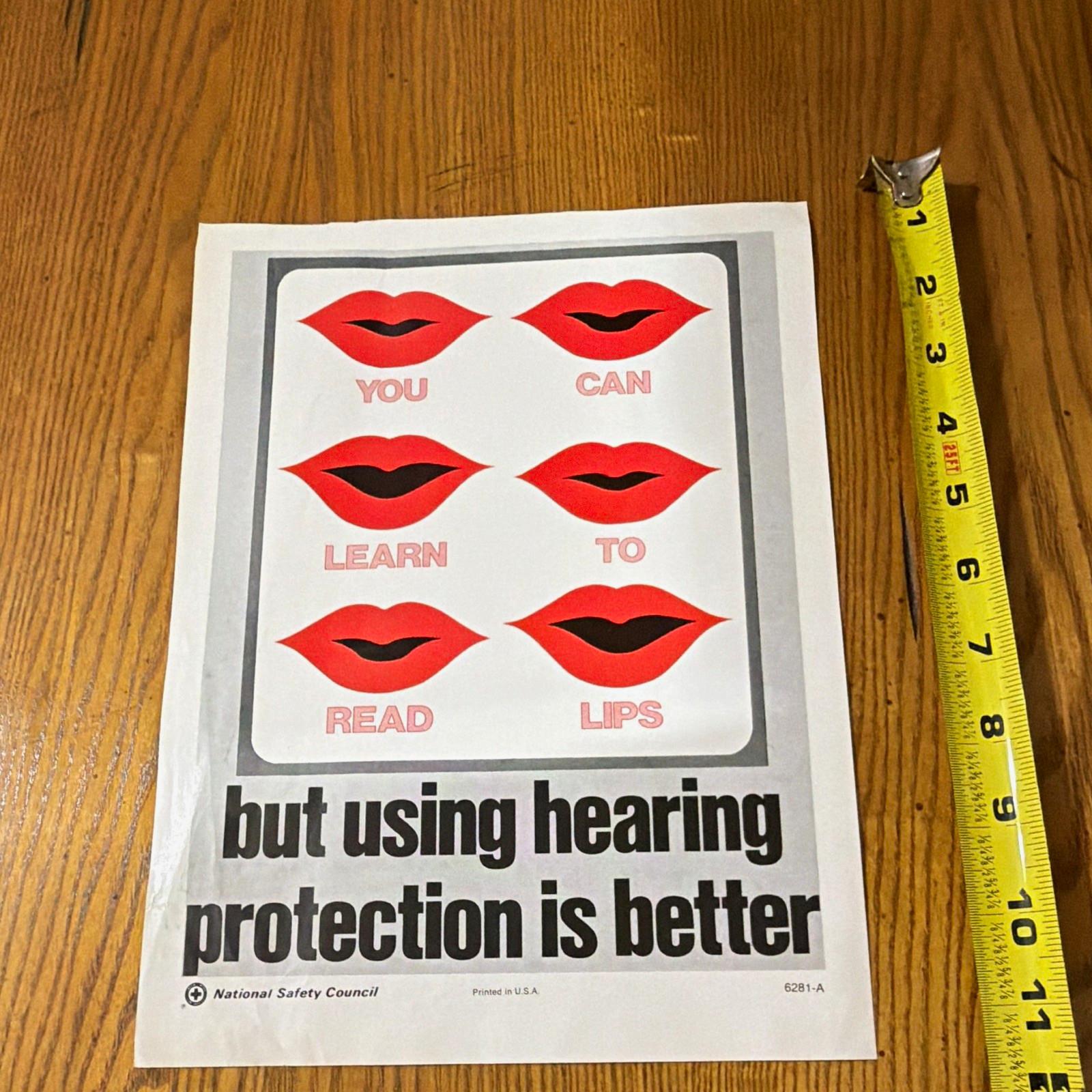 Vintage 1970s National Safety Council Hearing Protection Safety Flyer Vintage 1970s National Safety Council Hearing Protection Safety Flyer