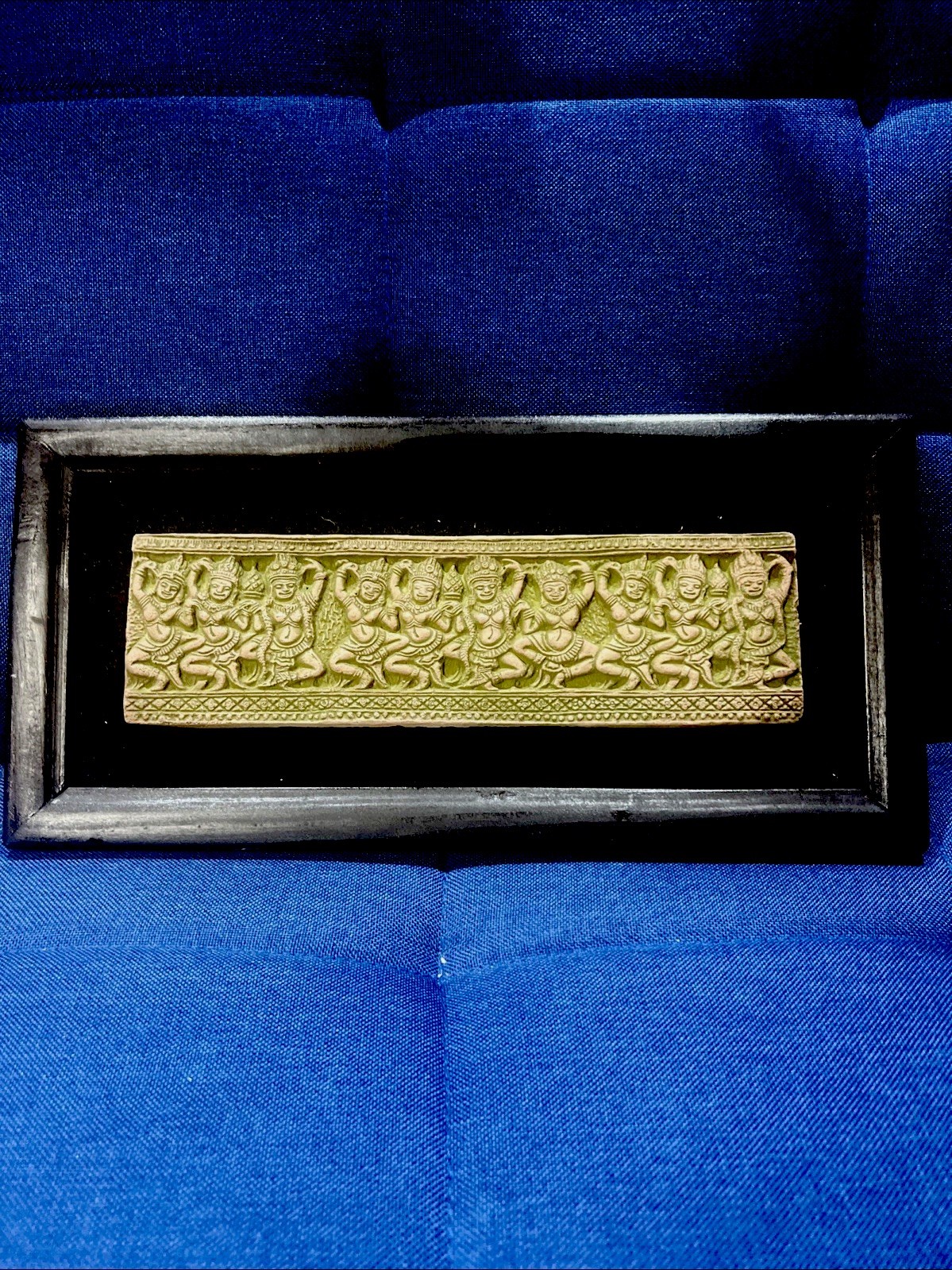 Antique-Style Stoneware Dancing Apsaras In Frame LOOK AT PICS Antique-Style Stoneware Dancing Apsaras In Frame LOOK AT PICS