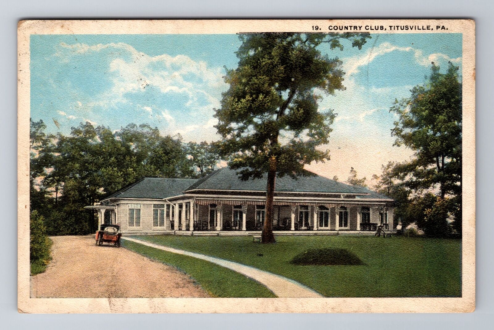 Titusville PA-Pennsylvania, Country Club, Antique Vintage Souvenir Postcard