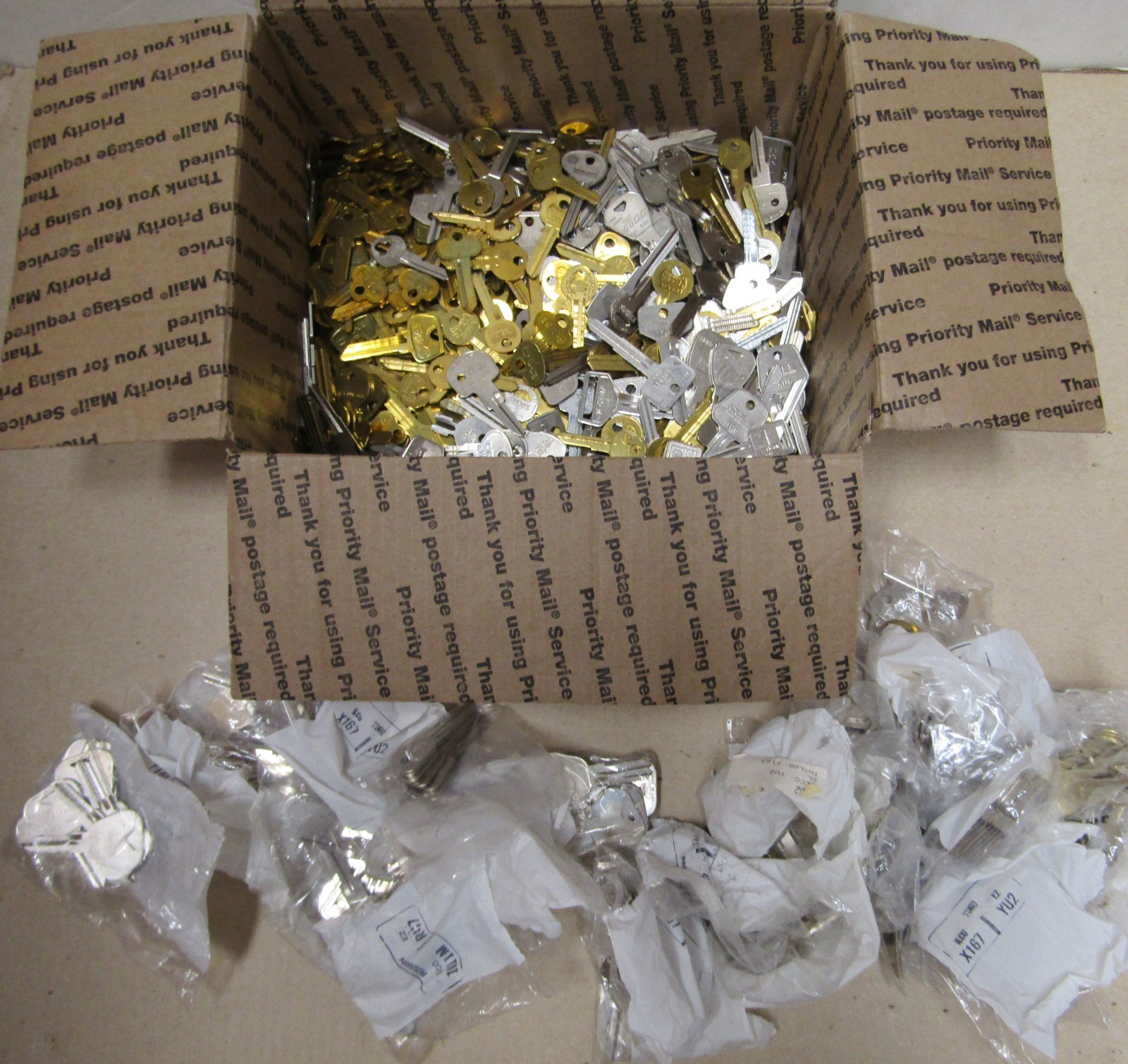 25 lbs Uncut Key Blank Lot - Car House Brass 25 lbs Uncut Key Blank Lot - Car House Brass