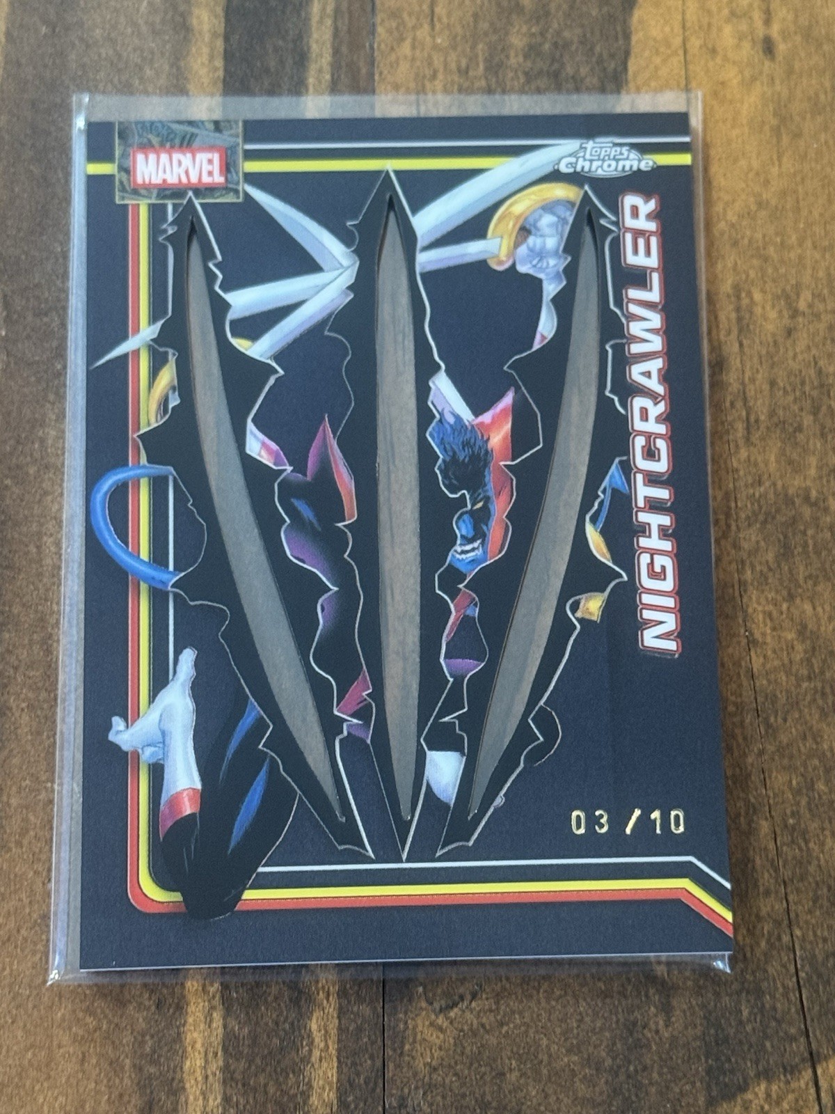 2026 TOPPS CHROME MARVEL NIGHTCRAWLER CLAWED BLACK  /10 #087