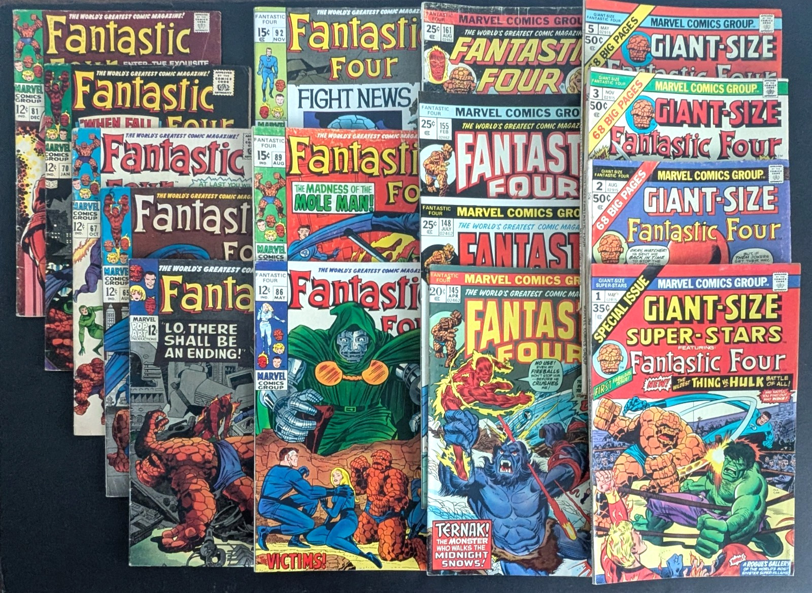Marvel Fantastic Four Silver & Bronze Age 16-Comic Lot – Key Issues + Giant-Size Marvel Fantastic Four Silver & Bronze Age 16-Comic Lot – Key Issues + Giant-Size