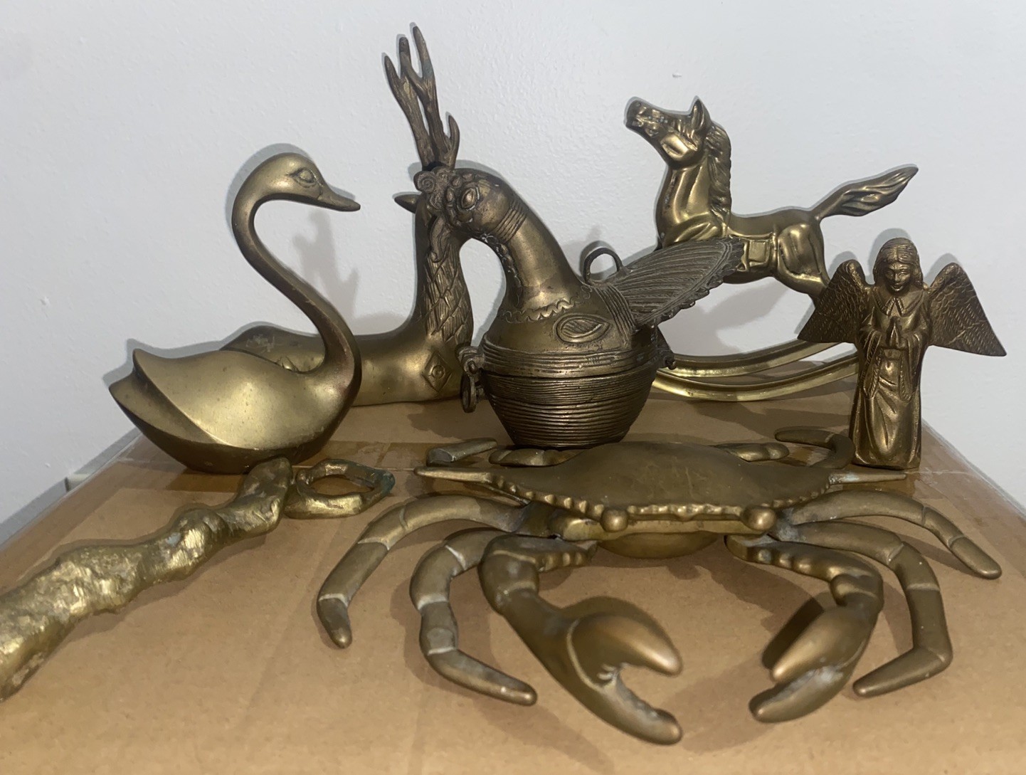 Vintage Solid Brass Lot Animal Figurine Bottle Opener Decor Vintage Solid Brass Lot Animal Figurine Bottle Opener Decor