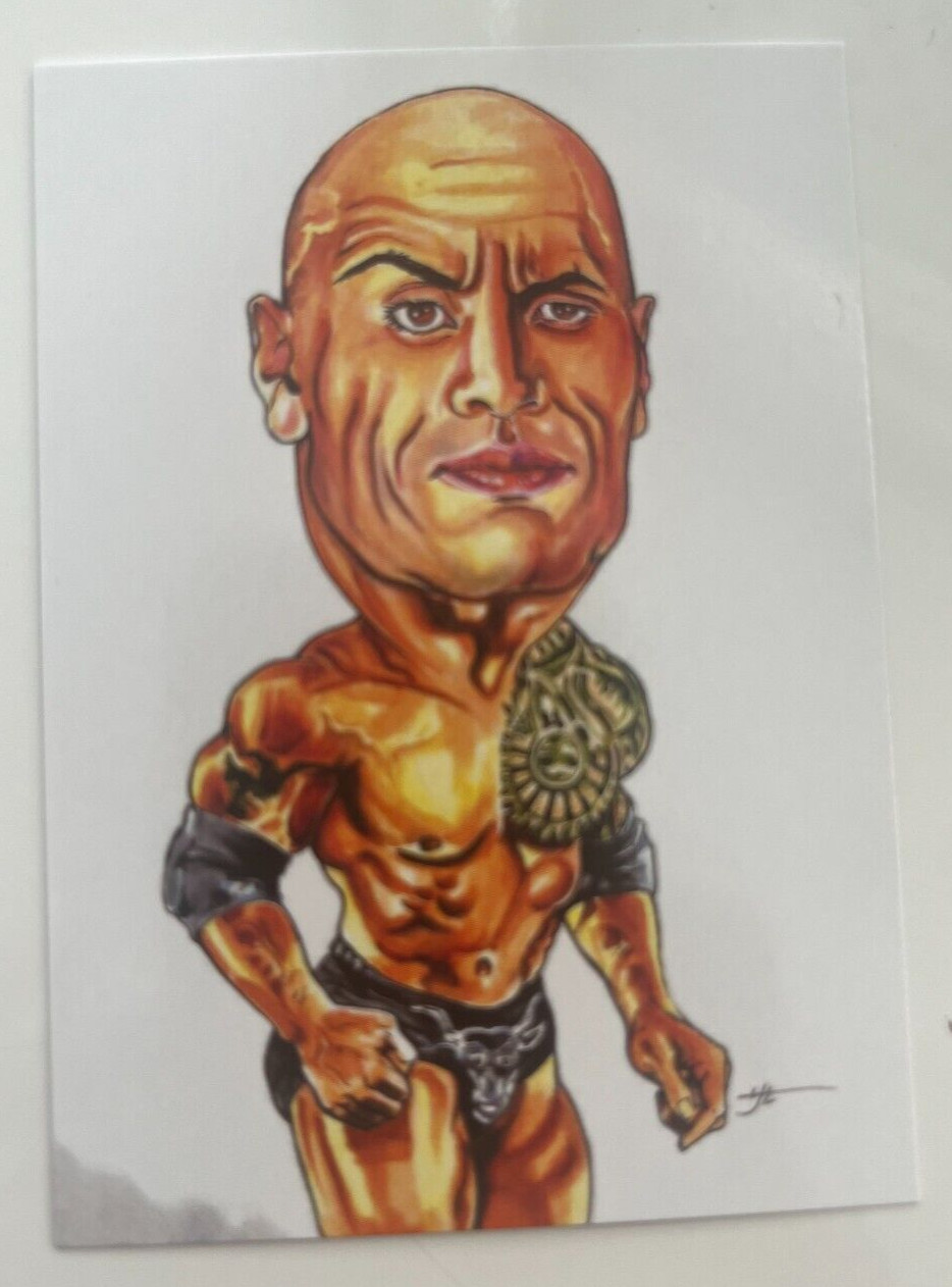 DWAYNE "THE ROCK" JOHNSON Crazy Caricatures Base #11 DWAYNE "THE ROCK" JOHNSON Crazy Caricatures Base #11