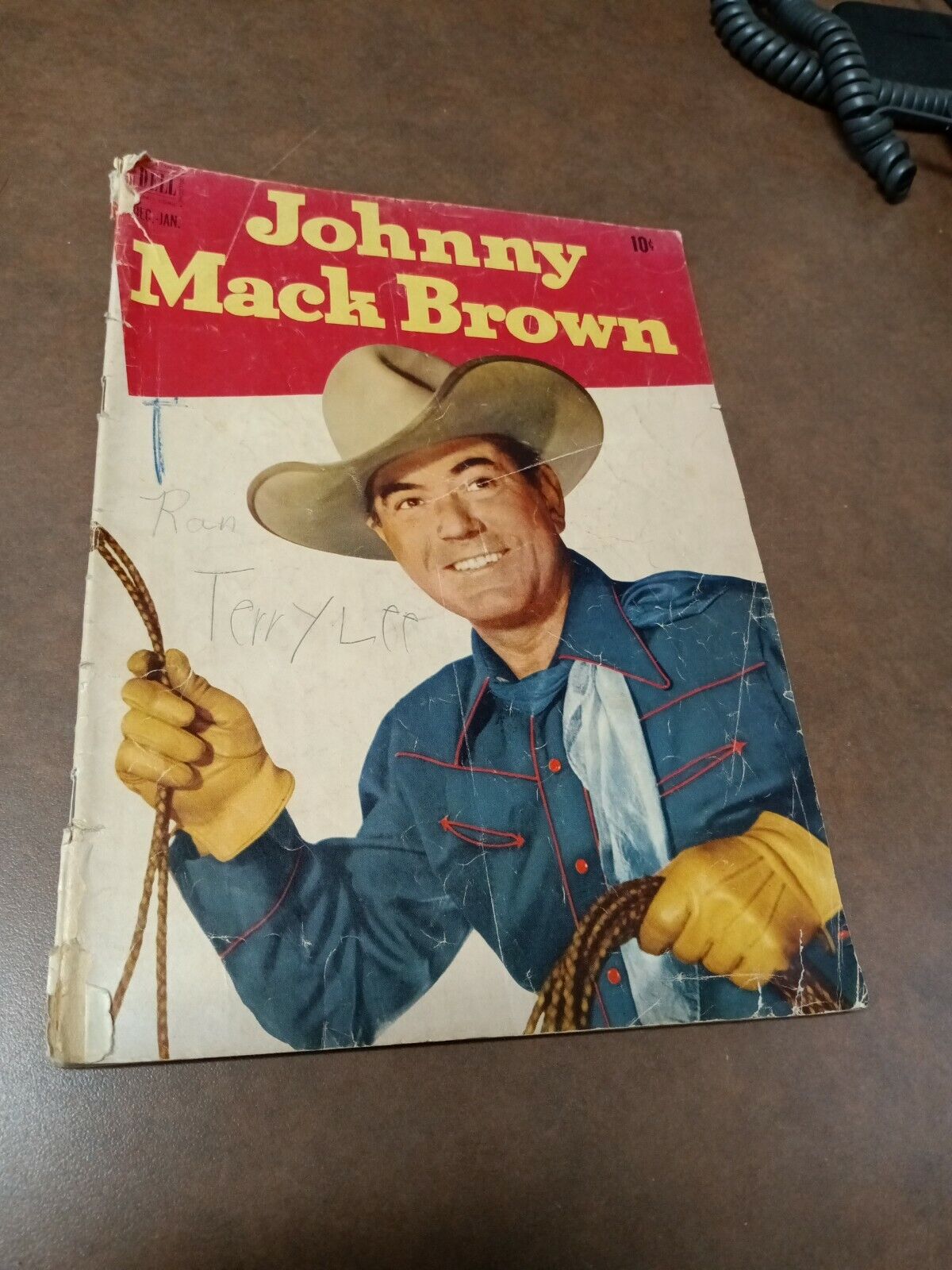 Johnny Mack Brown Comics #8 Dell December 1951 photo cover Golden age Western